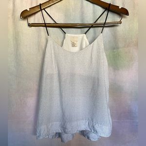 H&M Flowy Striped Faux Leather Strap Cami